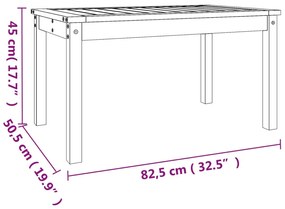 Τραπέζι Κήπου 82,5 x 50,5 x 45 εκ. από Μασίφ Ξύλο Πεύκου - Καφέ