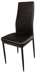 Dining Chair C-001 Brown with Beige Line 42x43x97 cm