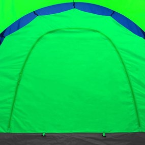 Σκηνή Camping 9 Ατόμων Μπλε / Πράσινο Υφασμάτινη - Πολύχρωμο