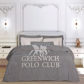 Κουβέρτα 3489 Fleece Grey Greenwich Polo Club Υπέρδιπλo 220x240cm Πολυέστερ