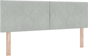 vidaXL Κεφαλάρι Ανοιχτό γκρι 144 cm Βελούδο