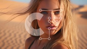 Σετ των 2 Intra Συλλεκτικό Ξύλινο Παζλ Plywood 4mm - Ξανθή γυναίκα στην έρημο Σε Ξύλινο Κουτί - Διαστάσεις: 10x10 cm – 25 κομμάτια