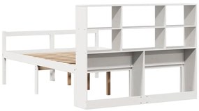 vidaXL Κρεβάτι Βιβλιοθήκη Χωρίς Στρώμα 160x200 εκ Μασίφ Ξύλο Πεύκου