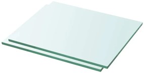 vidaXL Ράφια Πάνελ 2 τεμ. Διάφανα 30 x 20 εκ. Γυάλινα