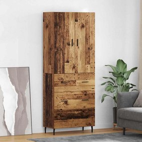 vidaXL Highboard 2 pcs Παλιό Ξύλο 69,5 x 34 x 180 εκ.
