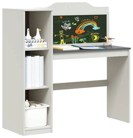 vidaXL Γραφείο Κιμωλίας με ράφι Λευκό και γκρι 120 x 45 x 118.5 εκ.