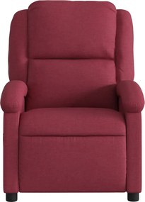 vidaXL Πολυθρόνα Μασάζ Ανακλινόμενη Μπορντό Υφασμάτινη
