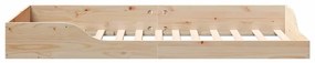 vidaXL Κρεβάτι δαπέδου Καφέ 90 x 200 cm Μασίφ ξύλο πεύκου
