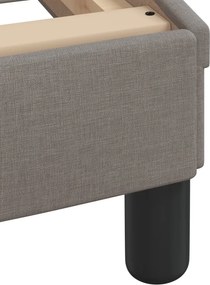 vidaXL Κρεβάτι με Στρώμα Dover Taupe 90x190 εκ.Υφασμάτινο