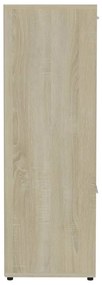 vidaXL Βιβλιοθήκη Χρώμα Sonoma Δρυς 90 x 30 x 90 εκ. από Επεξ. Ξύλο