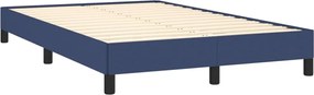 vidaXL Κρεβάτι Boxspring με Στρώμα Μπλε 120x190 εκ. Υφασμάτινο