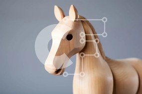 Intra Συλλεκτικό Ξύλινο Παζλ Plywood 4mm - Όμορφο ξύλινο άγαλμα αλόγων με ρεαλιστική εμφάνιση Σε Ξύλινο Κουτί - Διαστάσεις: 10x10 cm – 25 κομμάτια