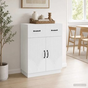 vidaXL Πλαϊνό γραφείο Λευκό 66 x 34,5 x 87 εκ. Επεξεργασμένο Ξύλο