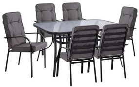 Intrahome ΣΕΤ ΤΡΑΠΕΖΑΡΙΑΣ 7CASABLANCALTCASABLANCAIMCASABLANCABU_DHCASABLANCABI ΤΡΑΠΕΖΙ 150Χ90Χ72Υεκ.ΚΑΙ 6 ΠΟΛΥΘΡΟΝΕΣ ΓΚΡΙ ΜΕΤΑΛΛΟ .01 intraho-0008678