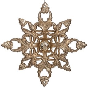 Χριστουγεννιάτικο Στολίδι Χιονονιφάδα 90363 25cm Champagne