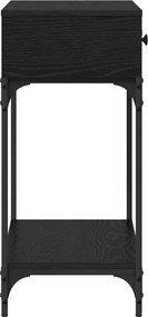 vidaXL Τραπέζι κονσόλας με συρτάρι Μαύρη δρυς 75 x 34,5 x 75 εκ