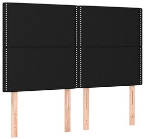 vidaXL Κεφαλάρια Κρεβατιού 4 τεμ. Μαύρα 72x5x78/88 εκ. Υφασμάτινα