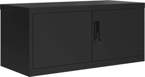 vidaXL Αρχειοθήκη Μαύρη 90 x 40 x 240 εκ. από Ατσάλι