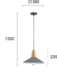 Φωτιστικό Οροφής Μονόφωτο Viokef Tom Grey 4165201