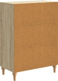 vidaXL Πλαϊνό γραφείο Sonoma Δρυς 66 x 34,5 x 90 εκ Επεξεργασμένο Ξύλο
