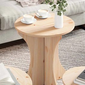 vidaXL Τραπεζάκι σαλονιού 3 pcs Φυσικό 46 x 46 x 47 εκ.