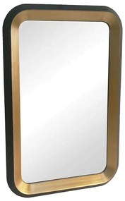 Καθρέπτης Τοίχου Contrasto 11-0552 71x107cm Black-Gold Mdf,Γυαλί