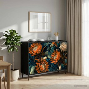 vidaXL Πλαϊνό γραφείο LOCHEM Μαύρη Δρυς 102 x 33 x 76 εκ.