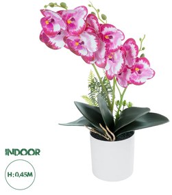 Artificial Garden PINK + FUCHSIA ORCHID 21079 Διακοσμητικό Φυτό Ροζ - Φούξια Ορχιδέα Υ45cm