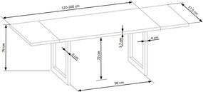 RADUS 120 table solid wood DIOMMI V-PL-RADUS_120-ST-DREWNO_LITE