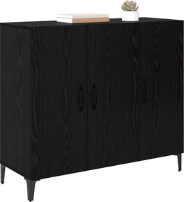 vidaXL Πλαϊνό γραφείο Μαύρη δρυς 34 x 90 x 80 εκ Επεξεργασμένο ξύλο