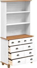 vidaXL Κλουβί ASKIM Λευκό 91 x 40 x 184 εκ. Στερεά ξυλεία πεύκου