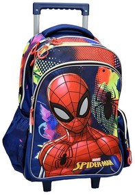 Σχολική Τσάντα Τρόλεϊ Δημοτικού (35x20x46) Gim Spiderman Silver Eyes