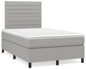 ΚΡΕΒΑΤΙ BOXSPRING ΜΕ ΣΤΡΩΜΑ ΑΝΟΙΧΤΟ ΓΚΡΙ 120X190 ΕΚ. ΥΦΑΣΜΑΤΙΝΟ 3269888