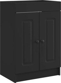 vidaXL Ντουλάπι κάτω από τον νιπτήρα Μαύρο 56 x 37,5 x 81 εκ