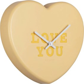 Ρολόι Τοίχου (27x6x30) Karlsson Heart Candy Soft Yellow
