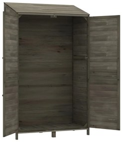 vidaXL Αποθήκη Κήπου Ανθρακί 102 x 52 x 174,5 εκ. Μασίφ Ξύλο Ελάτης