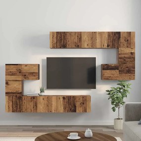 vidaXL Μονάδες TV 4 pcs Παλιό Ξύλο Επεξεργασμένο ξύλο