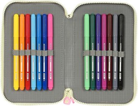 Κασετίνα με Aξεσουάρ Glow Lab Magic flow Μπεζ 12.5 x 19.5 x 4 cm (28 Τεμάχια)