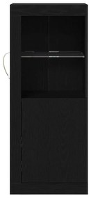 vidaXL Κονσόλα με LED Φώτα Μαύρο Δρυς 41x37x100 εκ.