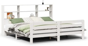 vidaXL Σκελετός Κρεβ. Χωρίς Στρώμα Λευκό 180x200 εκ Μασίφ Πεύκο