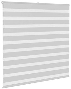 vidaXL Ζέβρα τυφλή Ανοιχτό Γκρι Πλάτος υφάσματος 145,9 εκ. Πολυεστέρας