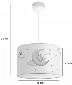 Παιδικό φωτιστικό οροφής Gary pakoworld πολύχρωμο-λευκό Φ28x21εκ