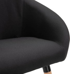 vidaXL Καρέκλες Τραπεζαρίας 4 τεμ. Μαύρες Υφασμάτινες