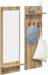 vidaXL Τοίχου Κρεμάστρα Artisan Oak 70 x 10 x 90 εκ.
