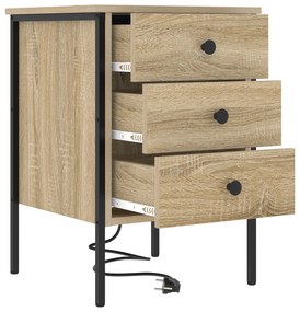 vidaXL Κουτιά Κρεβατοκάμαρας 2 pcs Sonoma Δρυς 42 x 41 x 61 εκ