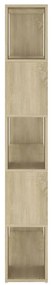 vidaXL Βιβλιοθήκη/Διαχωρ. Χώρου Sonoma Δρυς 100x24x155 εκ. Επεξ. Ξύλο