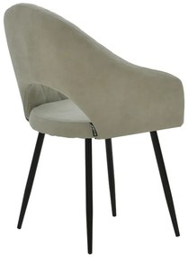 Πολυθρόνα Macie  ύφασμα antique γκρι-μαύρο 58x50x85εκ