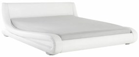 Κρεβάτι Berwyn 497, 160x200, Φυσικό δέρμα,  Τάβλες για Κρεβάτι, 193x230x72cm, Λεύκα