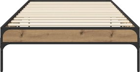 vidaXL Σκελετός Κρεβατιού Artisan Δρυς 80 x 200 cm Επεξεργασμένο Ξύλο