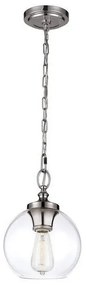 Κρεμαστό Φωτιστικό Οροφής 1xE27 Tabby Elstead Lighting-FE-TABBY-P-S-Νίκελ Ματ FE-TABBY-P-S